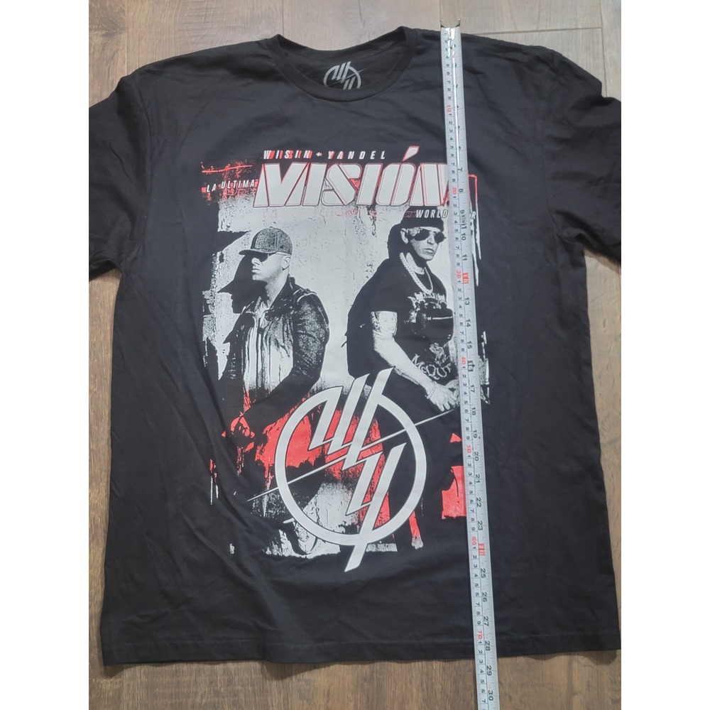Wisin Y Yandel Vision World Tour T Shirt Black Large La Ultima‎ Vision Concert